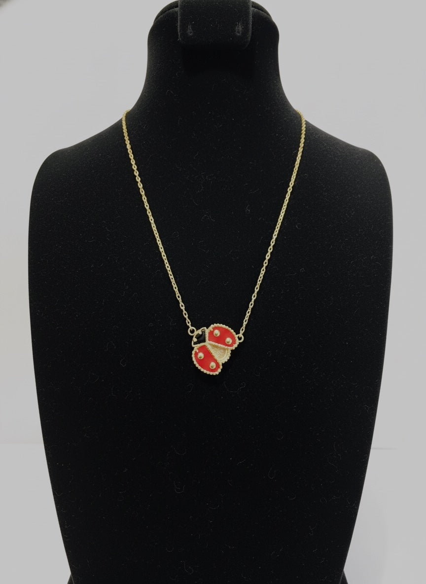 ✨ Hermosa cadena Lady Bug en oro 10K