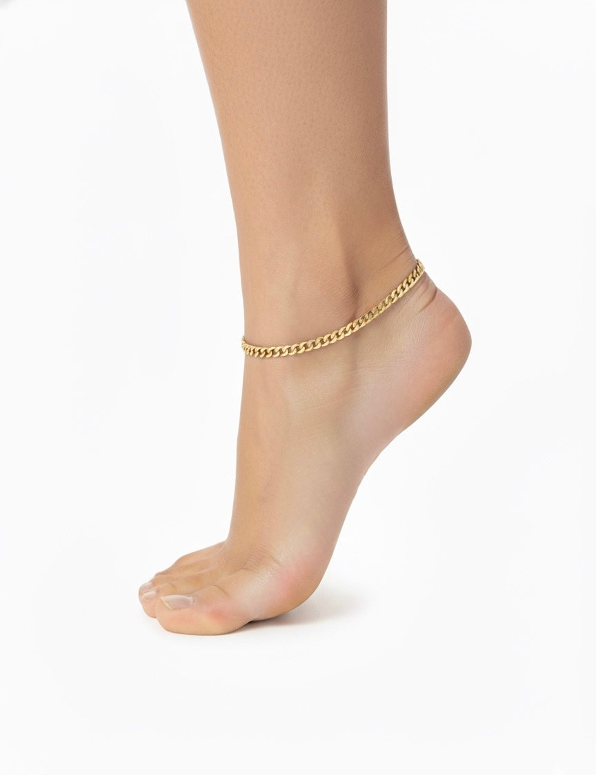 Tobillera Corte Brillo 10k