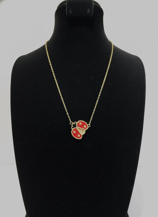 ✨ Hermosa cadena Lady Bug en oro 10K
